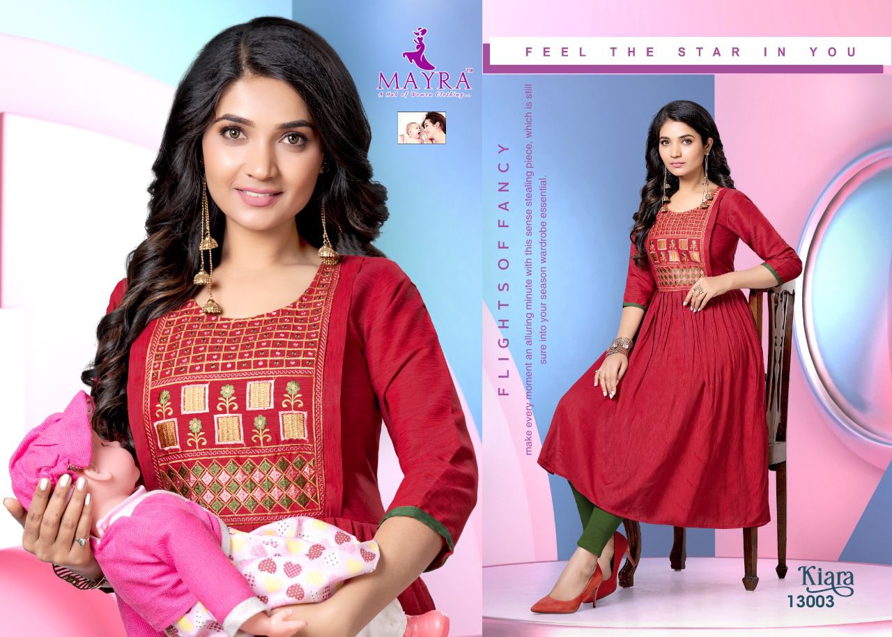 Mayra Kiara 2 Rayon Printed Regular Wear Latest Anarakli Kurti Collection